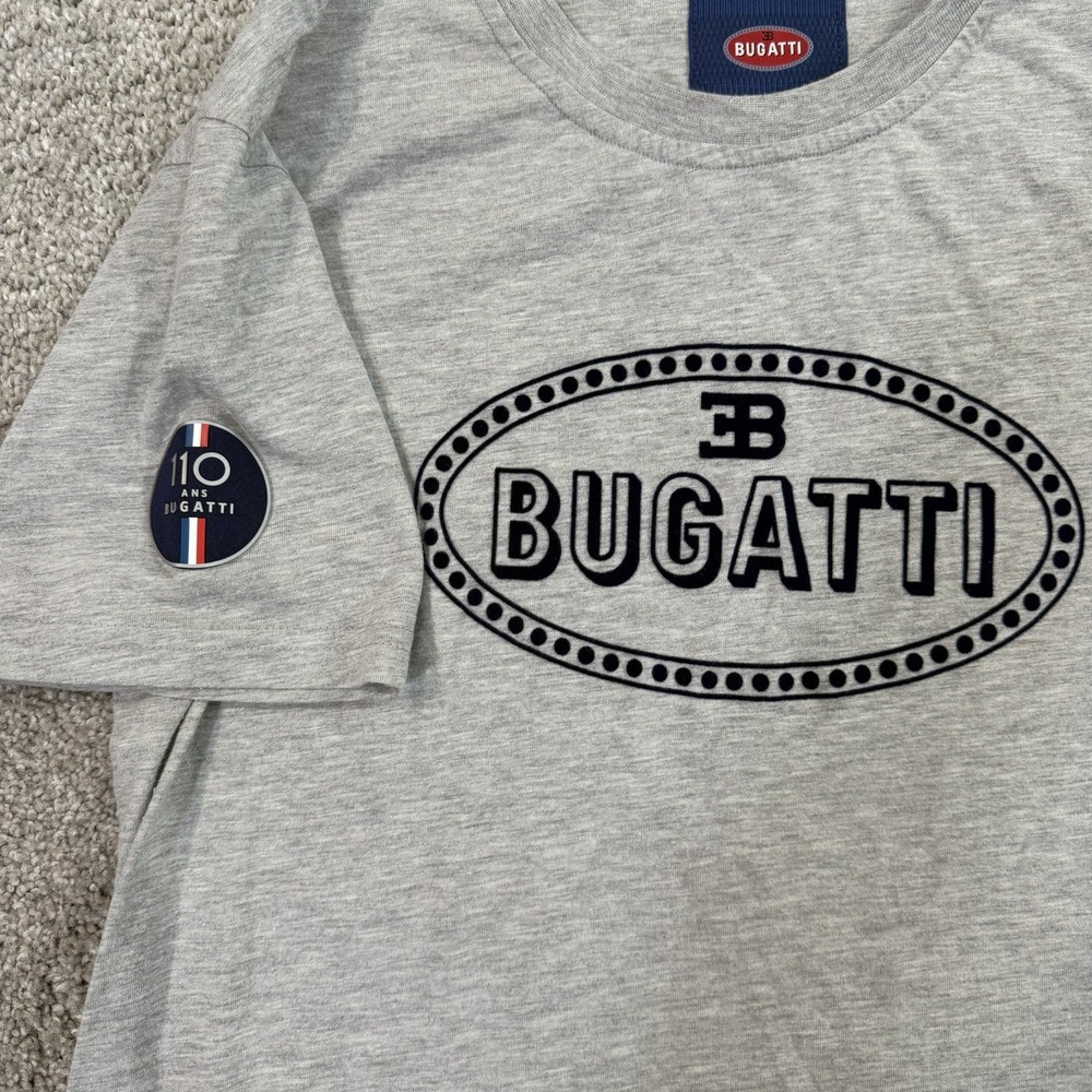 Bugatti 110 Anniversary T Shirt L Macaron Logo Designer Casual Luxury Streetwear - Picture 3 of 10